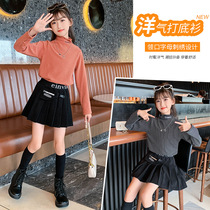 Girls undershirt CUHK Tong High collar autumn Winter Han Fan Chaughong clothes tennis Red girl clothes 2022 new wave trendy