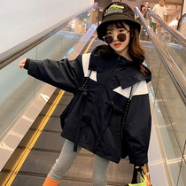 Girl Jacket Spring Autumn Female Great Boy Windcoat Jacket Loose Gush Clothing Han Fan Tong Clothing Winter Clothing 2022 New