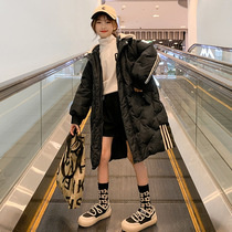 Girls cotton clothes 2022 new CUHK Winter Thickened Coat Winter style Long section Korean teas Childrens cotton clothes Girls