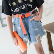 Girl Breaking Cowboy Shorts 2022 Summer clothes New children Costume Shorts CUHK Children Hip Hop Hot Pants Pro