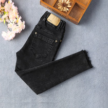 Girl Pants Spring Autumn Outwear Jeans Exterior Wearing Foreign Air High Elastic Small Leggings Pants Children Clothing Autumn Clothes 2022 New