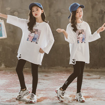 Girls undershirt Spring and autumn slim fit in child t-shirt 12-year-old Spring loaded child clothing Spring Festival 2022 Yangqi