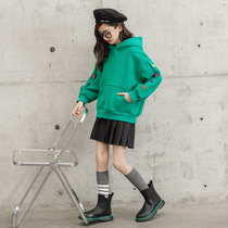 Girl Plus Velvet Clothing Net Red Girl Clothing 2022 New Tide Trendy Winter Dress Korean Version Big Boy Burst