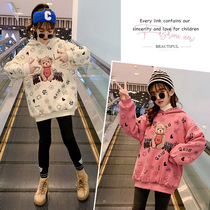 Girl Gush Clothing Nets Red Girl Clothing 2022 New Tide Trendy Autumn Winter Thickened Foreign Air Korean Edition Big Child Exploits