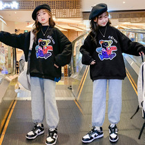 Girl Winter Clothing Suit Plus Velvet Clothing Big Boy Women Dress Foreign Air Trendy 13 Year Old Tennis Red Girl Dress 2022 New Wave