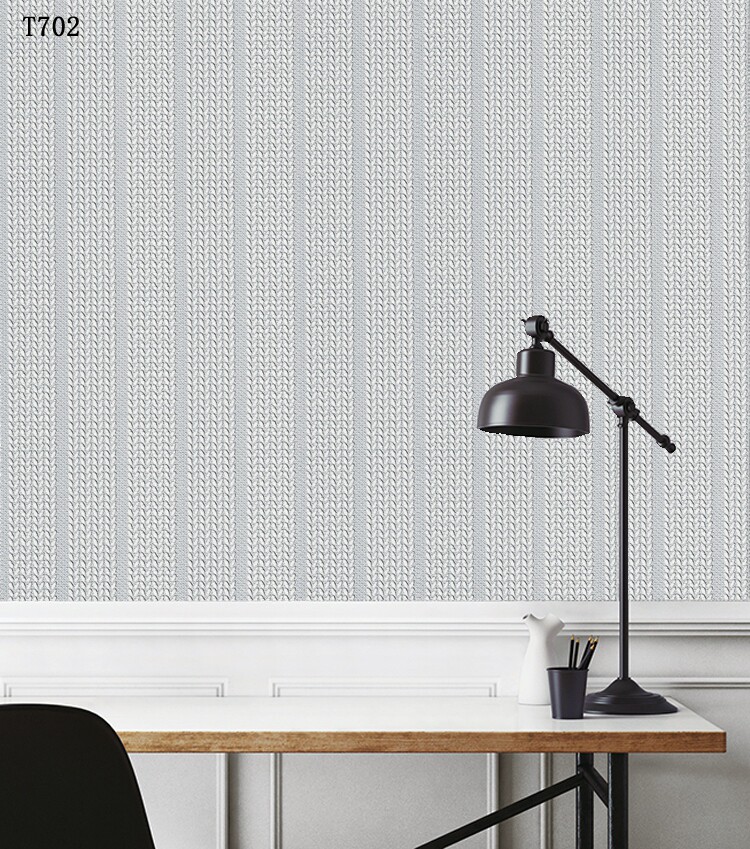 South Korea LG Wallpaper Corn Can Scrub Wallpaper Nordic Vertical Stripes Herringbone Textured White Grey Black Bookhouse Living-room Neutral AB version