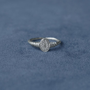 Sale e pepe pepper and salt sterling silver harvest signet ring gold plated