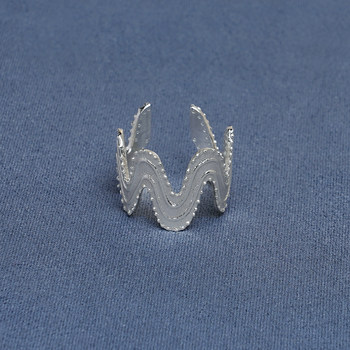 Sale e pepe pepper and salt sterling silver wave ring gold plated
