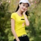 Áo khoác nữ nữ tay ngắn Hàn Quốc 2019 mới hè hè thân hình áo thun nữ cotton nửa tay áo sơ mi thủy triều - Áo phông