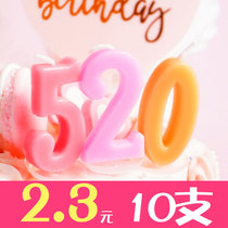 Digital candle birthday cake decoration plug-in net red ins happy birthday creative baking candle ornaments