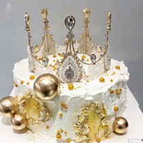 Crystal Crown Cake Decoration Black Pearl Little Crown Princess Gypsophila Birthday Queen Net Red Swan Ornaments