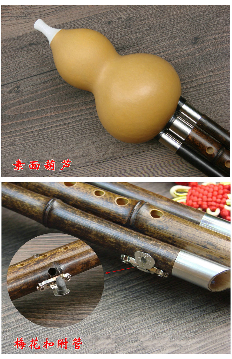 Vân Nam Dongyun cucurbit nhạc cụ độc quyền / chuyên nghiệp chơi Zizhu lụa ba tông có thể tháo rời [loại chống rơi] - Nhạc cụ dân tộc sáo huyên