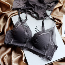 Luxury niche retro lingerie lace no steel ring gathers small breast milk cover sexy one-piece chest sleeve