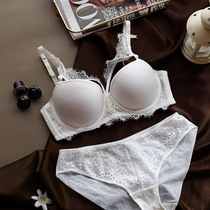 European and American Sexy Small breasted eyelash with thin down thick three rows of buttoned up underwear Poly Bra Suit Girl White Black