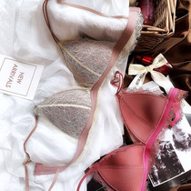 Sexy French Triangle Cup Romantic Lace Slim Fit Without Steel Ring Underwear Upper Torso COMFORTABLE BRA SMALL CROWD