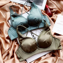 Hanfeng small chest thickened steamed buns Cup on the back of underwear without steel ring simple comfortable bra no trace thin belt