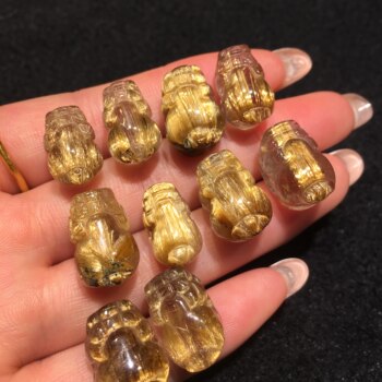 Natural titanium crystal blond crystal pixiu accessories duobao diy bracelet bracelet spacer bead necklace pendant ring accessories etc.