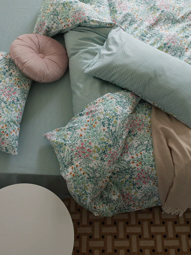 Хлопковое покрывало, простыня, пододеяльник, комплект, 4 предмета