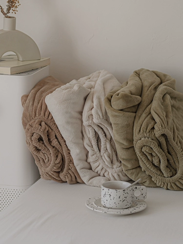 Удерживающая тепло флисовая зимняя простыня на флисовой подкладке, коралловое покрывало, нескользящий защитный чехол, увеличенная толщина