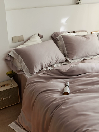 Комплект для обучения математике, шелковая кровать, простыня, одеяло, покрывало, 4 предмета