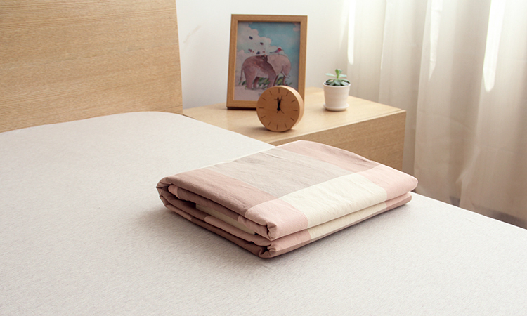 Phong cách nhật bản Phong Thủy bông quilt cover mảnh duy nhất lưới lớn 100% cotton đơn giản gió đơn đôi chăn bộ đồ giường