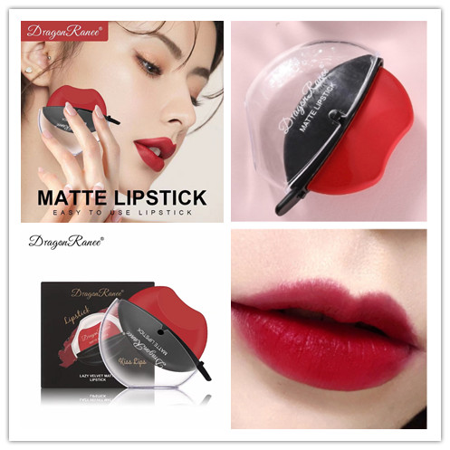 Lip-shaped lazy lipstick, one sip into makeup, waterproof, portable, moisturizing, long-lasting, easy-to-color lipstick for female students