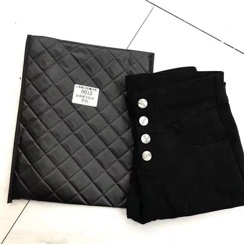 Quần ma thuật PUDR quần legging đen mặc 2019 ba khóa cao eo đã mỏng 9 điểm chân quần bút chì - Quần tây thường quần legging bầu