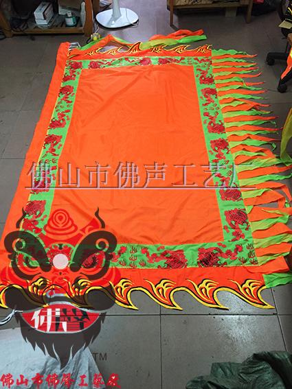 Custom value popular Foshan traditional lion square flag dragon dance lion dance lion drum performance props manufacturers