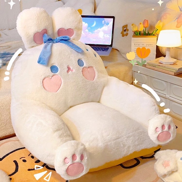 Cute Lazy Sofa Chair, Can Recline and Sleep, Great for the Bedroom, Tatami, Bay Window, Floor, Small Cushion for Children and Girls