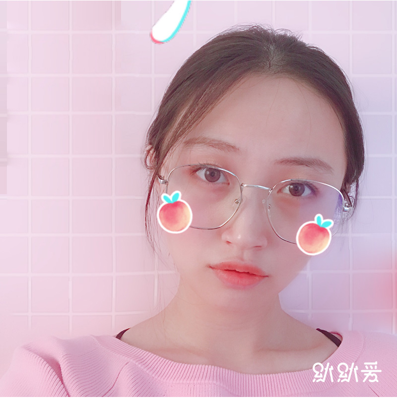 Im lặng tình yêu lưới đỏ gọng kính nữ phiên bản Hàn Quốc của thủy triều retro mặt to tròn với gọng kính đơn giản cá tính tròng kính đổi màu
