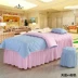 Mùa xuân và mùa hè lớp bông nổi da thân thiện với vận chuyển mỹ phẩm bedspread bông denim - Sky Blue Powder có thể được tùy chỉnh - Trang bị tấm mẫu ga trải giường spa Trang bị tấm