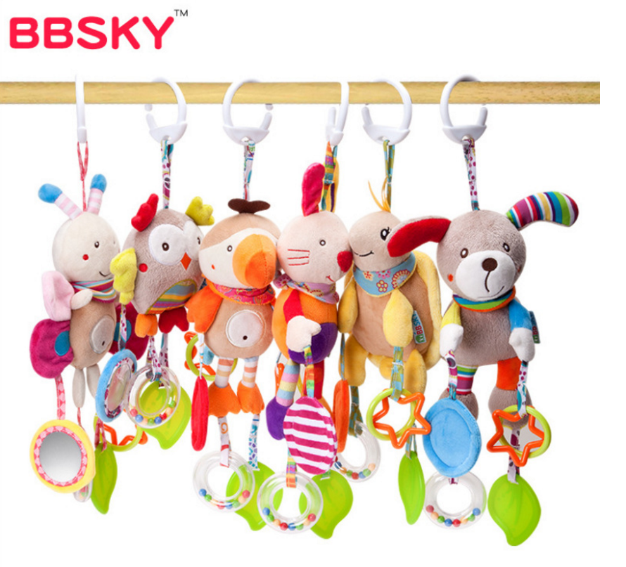 BBSKY Newborn Baby Stroller Pendant Baby Bed Hangings Wind Bells Gum Appeasing Doll Male Girl Toys-Taobao
