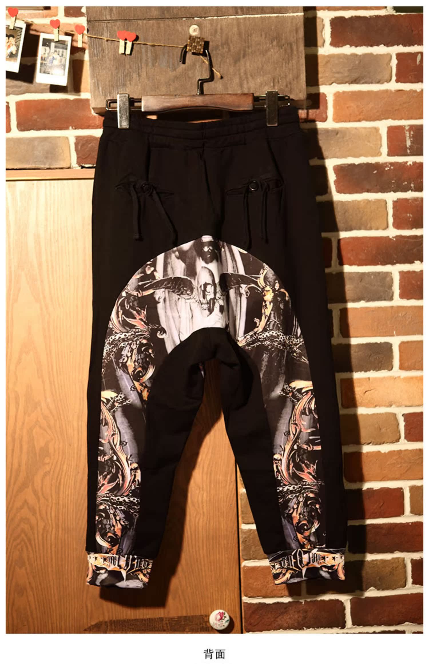 Mùa hè hip hop cắt quần quần nam harem quần 7 điểm quần short thủy triều thương hiệu quần nam quần lỏng chân bình thường thể thao - Quần mỏng baggy nam