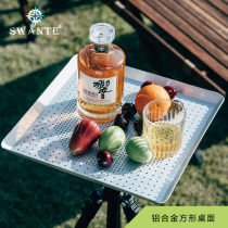 swante outdoor camping black aluminum alloy round table picnic barbecue multifunctional cashier bag self-driving equipment supplies