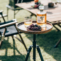 swante outdoor camping walnuts solid wood round table picnic barbecue multifunctional cashier bag self-driving equipment supplies