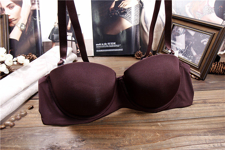 A16 dai*fen полудверный Чашка девушка бюстгальтер гладкий свадьба бюстгальтер сторона получать груди платья нижнее белье 70A75B75D75E 