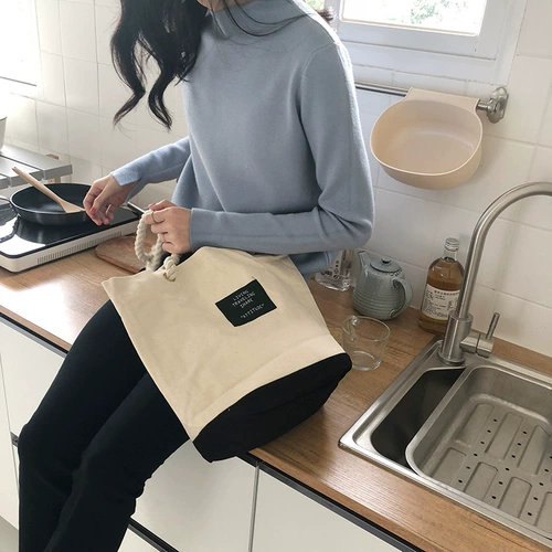 Брендовая вместительная и большая сумка на одно плечо, сумка через плечо, вместительный и большой портативный белый тканевый мешок, в корейском стиле