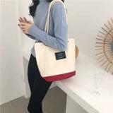 Брендовая вместительная и большая сумка на одно плечо, сумка через плечо, вместительный и большой портативный белый тканевый мешок, в корейском стиле