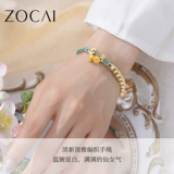 Золотой плетеный модный универсальный браслет, орхидея