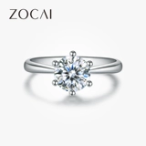 Zaki Bai 18k Golden Six Claw Diamond Ring Classic Baracing 30 очков 50 очков подлинное помолвка женских украшений