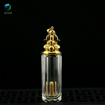 Mizong King Kong Pestle Eight Auspicious Inscribed of the Galu Box Lenght Curly Mantra Natural White Crystal Shelly Bottle Pendant