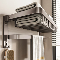 Bathroom towel rack bathroom towel rack punch-free toilet toilet storage rack wall-mounted towel storage rack