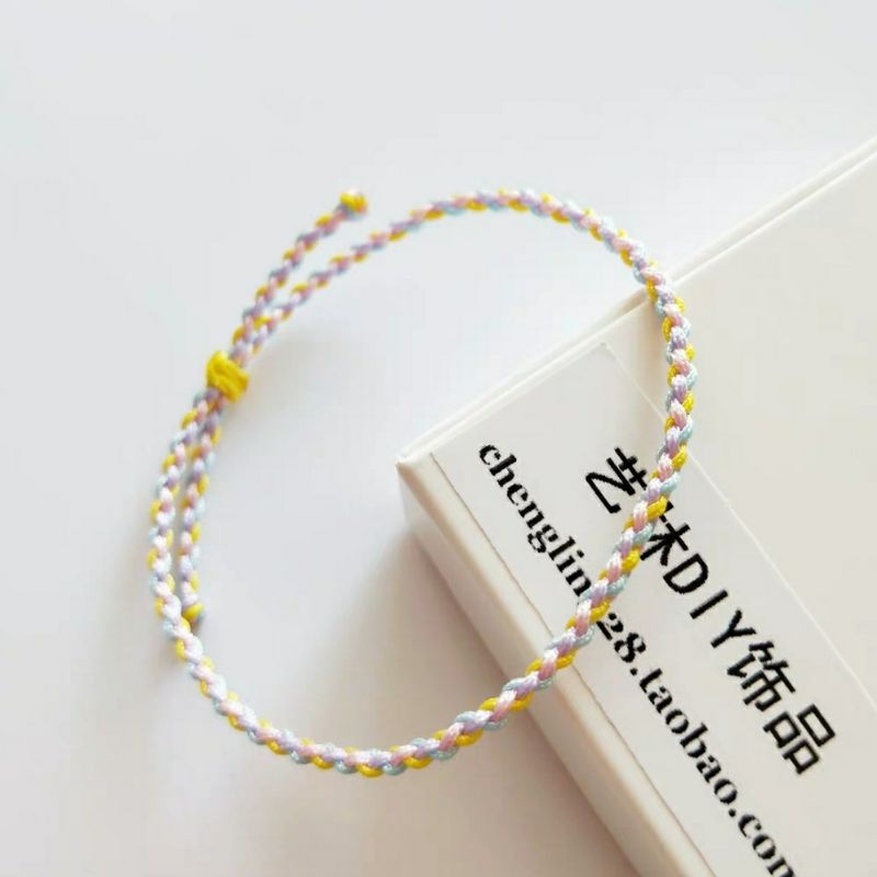 2 5mm Fine Color Bracelet Star Same Style Wu Qingfeng Length Adjustable Buckle Male and Female Couple Girlfriend Bracelet