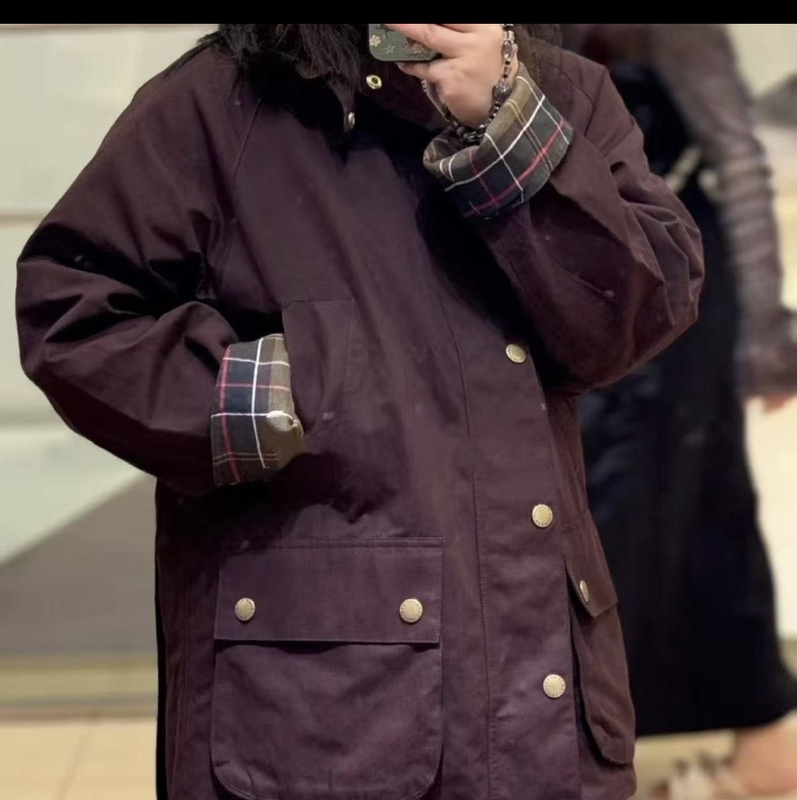 Bar* Japanese Version Loose Oversize Classic Wax-Free Jacket Retro Plaid Lining Workwear Trench Coat Bar* Japanese Version Loose Oversize Classic Wax-Free Jacket Retro Plaid Lining Workwear Trench Coat