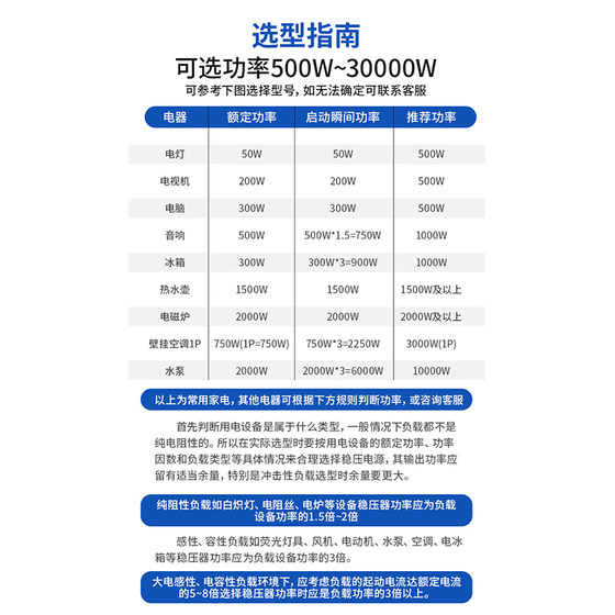 전압 안정기 220V 가정용 단상 고전력 상업용 완전 자동 부스트 부스트 전원 공급 장치 TND-10KVA 에어컨