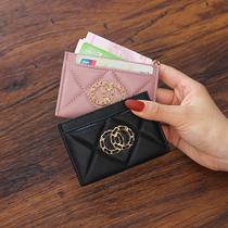 ChristyKathy womens bag wallet 2021 new leather ultra-thin high-end exquisite small card bag ID card case