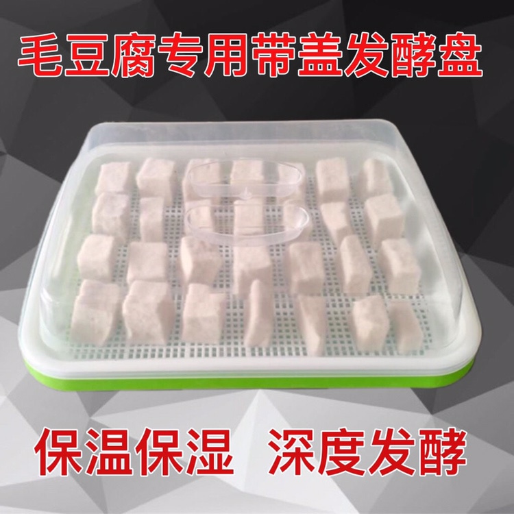 Fermentation Tray with Lid for Fermented Bean Curd, Moisturizing Tray for Home Use, Long White Mold LAOSHU Bean Curd Kitchen