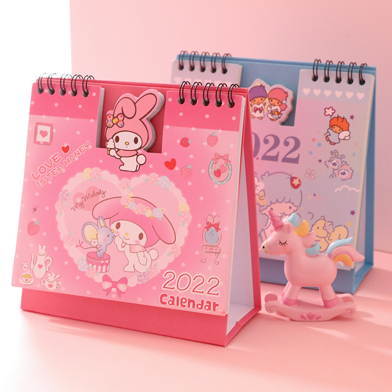 2022 Desktop Desk Calendar Swing Piece Creative Hand Ripping Cartoon Cute Pink Calendar Year notepad Plan Ben