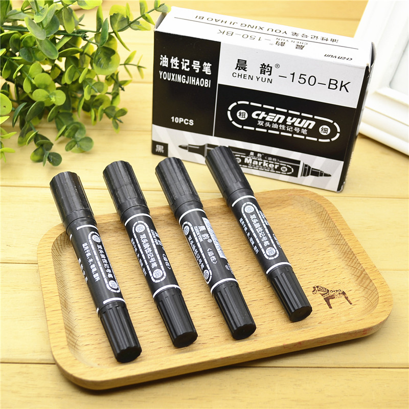Size double-headed oily marker pen wholesale hook line note marker pen strange pen black express logistics special wholesale