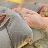 Комплект, демисезонный двусторонний пододеяльник, коралловая простыня, 4 предмета, коллекция 2023, увеличенная толщина, 3 предмета